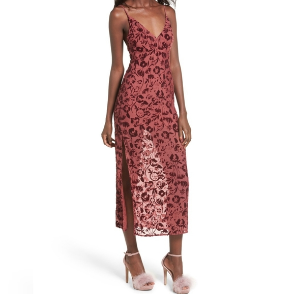 Lovers + Friends Dresses & Skirts - Lovers + Friends | Velvety Floral Cutout Dress-E33